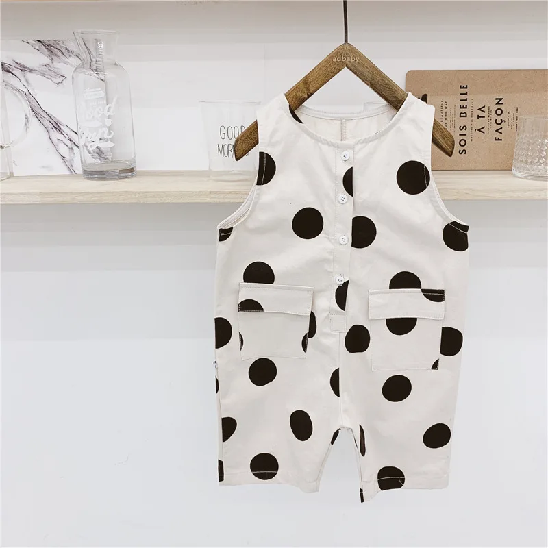 

Baby Overalls Summer Toddler Suspender Pants Boys Girls Dot Print Overall Pants Birthday Party Kids Jumpsuit Children Clothes