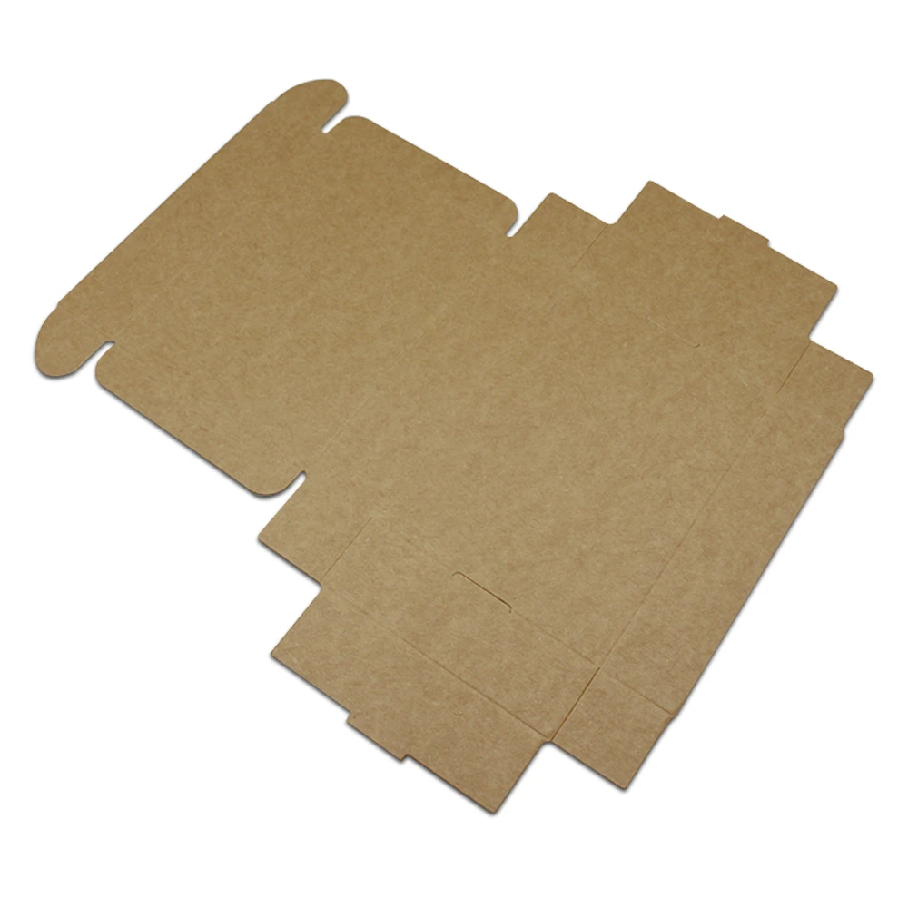 30 шт./лот картонная коробка для конфет крафт-бумага складные вечерние подарочные