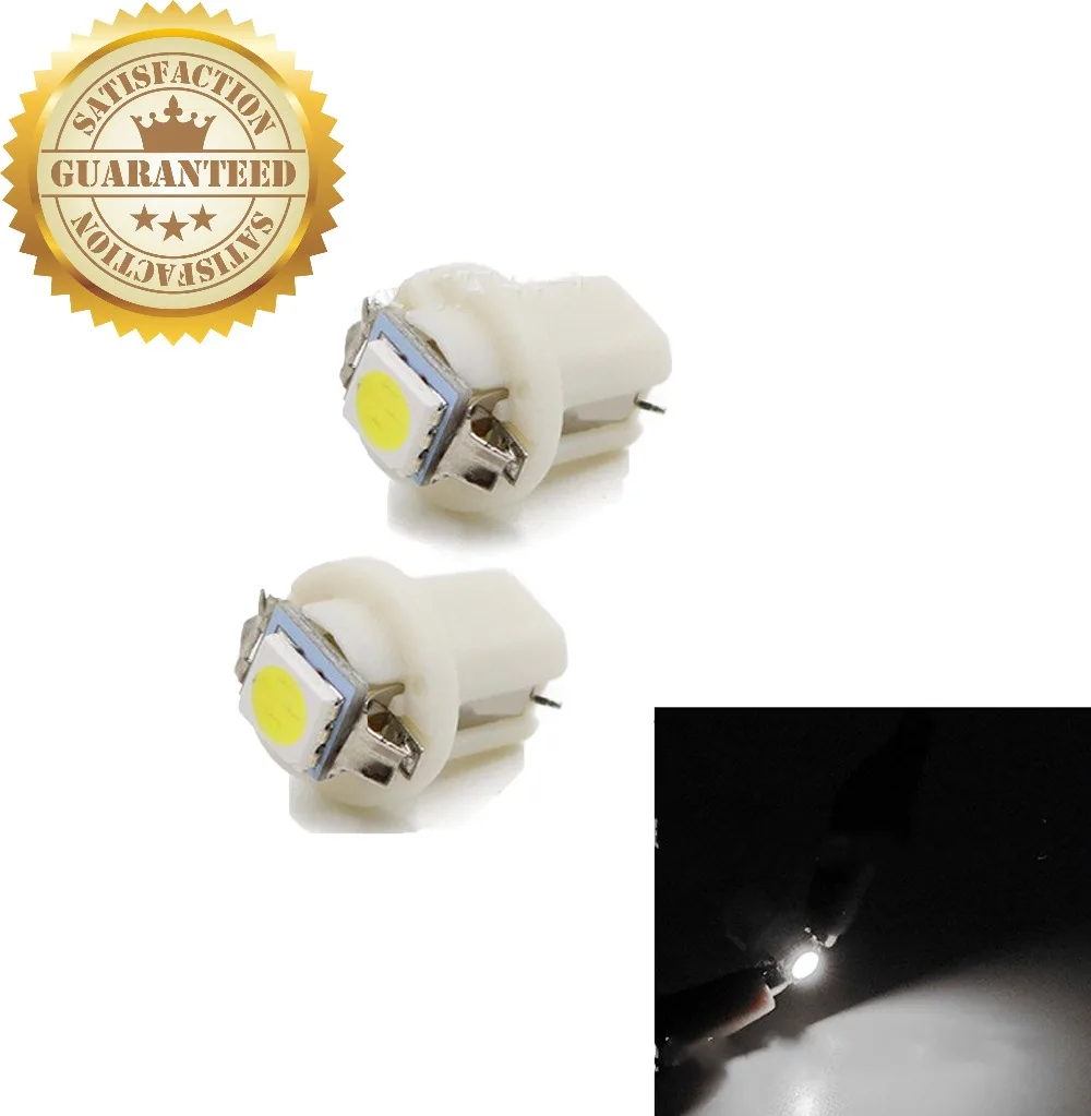 10 шт. водить автомобиль T5 B8.5D 5050 1SMD Авто клиновидный для салона лампы Панель
