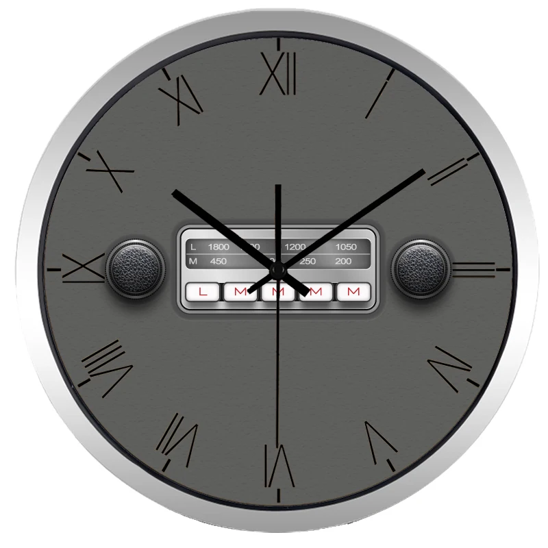 Европейские ретро римские радио новый дизайн бесшумные металлические настенные