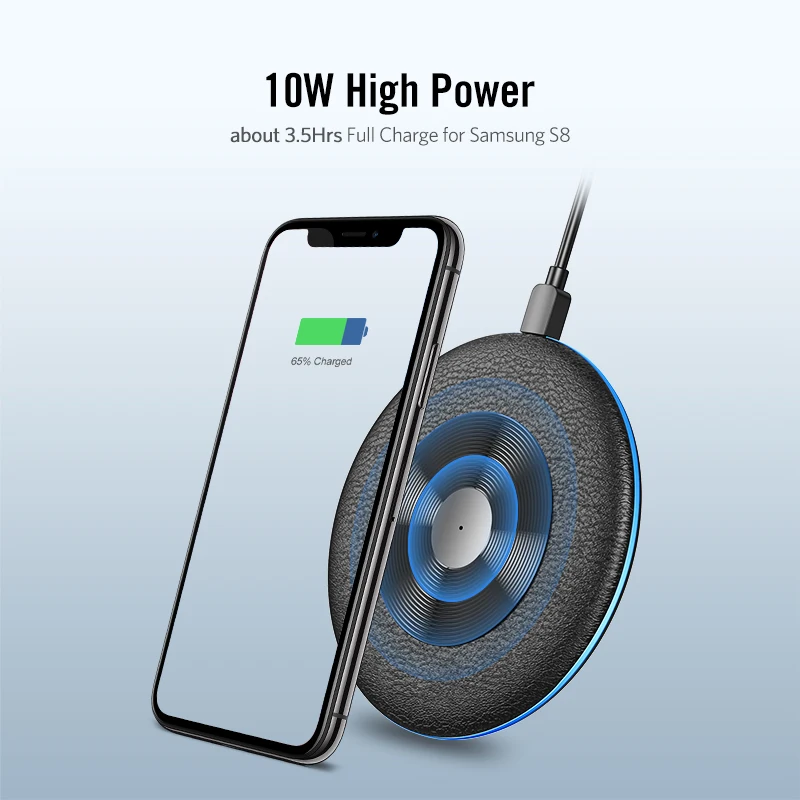 Беспроводное зарядное устройство Suntaiho Qi для Samsung Galaxy S10 + plus Xiaomi mi 9 10W USB быстрая