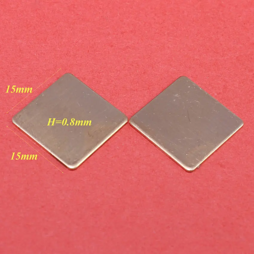 Теплоотвод ChengHaoRan 15x15x3/0 5/0 8/1 0/1 2/1 5 мм|sheets|sheet padsheet copper |