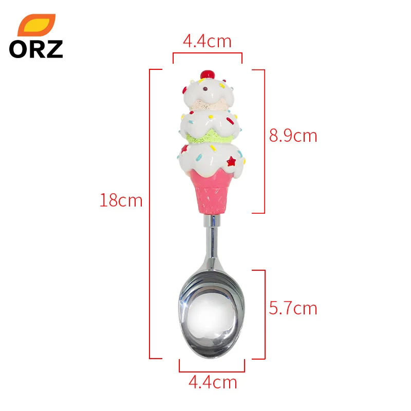 ORZ ложки для мороженого с полимерной ручкой йогурта овощей пюре инструменты