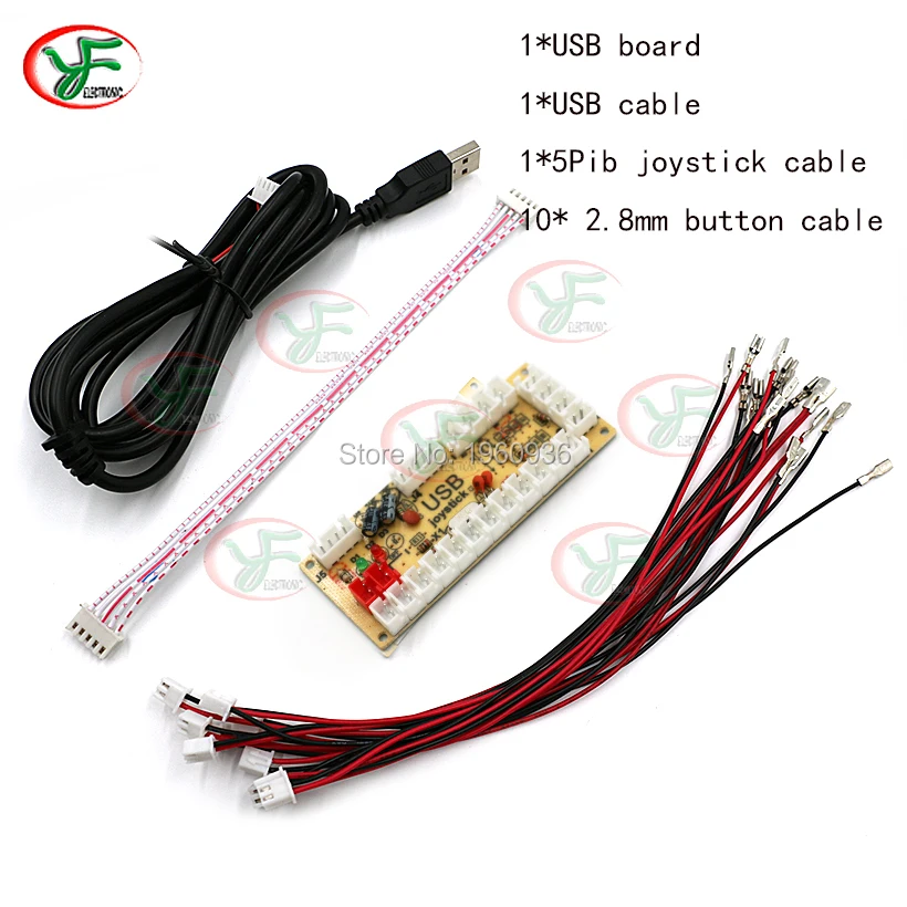 1 шт. Нулевая задержка игровой USB энкодер Джойстик контроллер с 5Pin Sanwa провода для MAME PC файтинг fit кнопки Sanwa