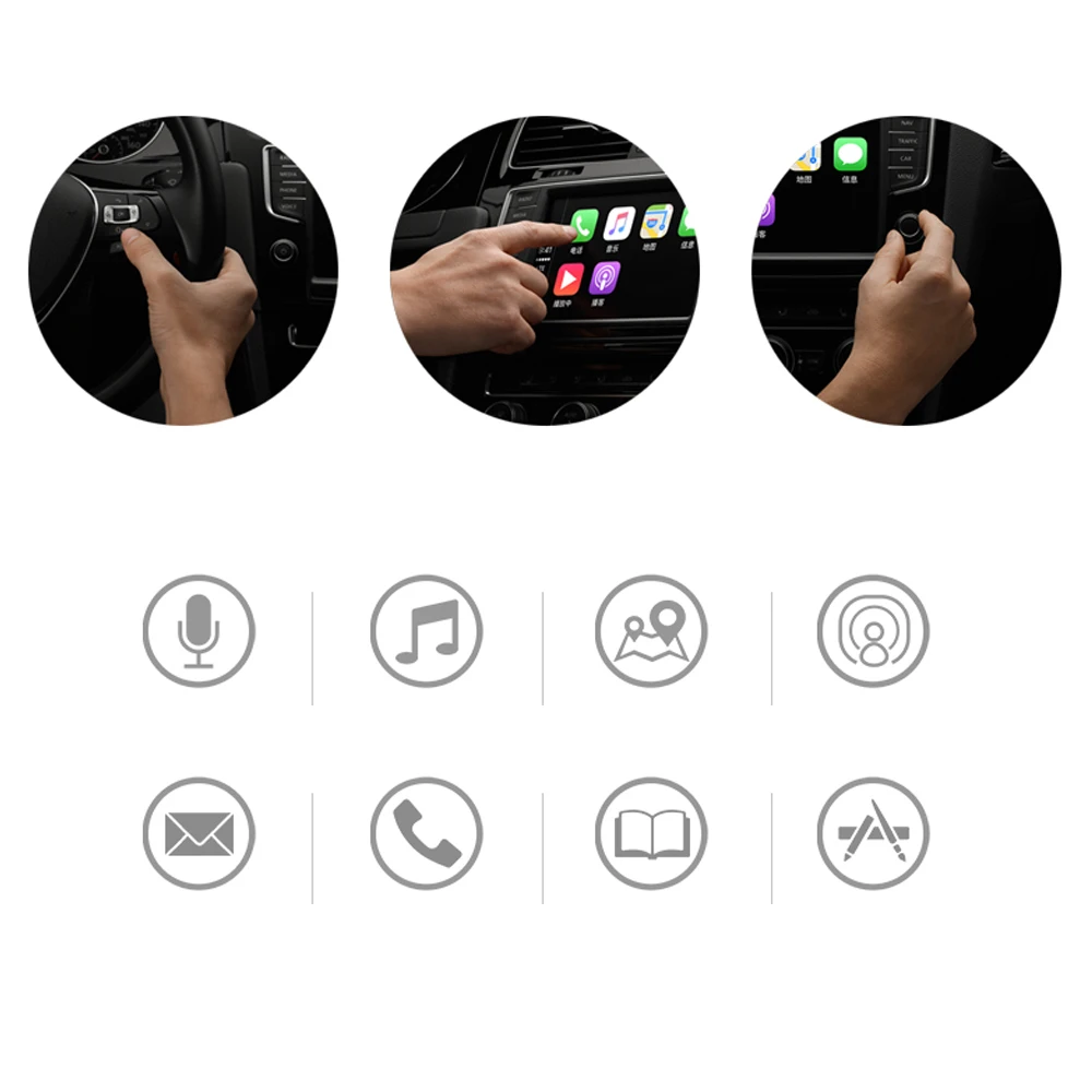 Автомобильные радиостанции Apple CarPlay & Android Авто ссылка USB ключ с сенсорным экраном