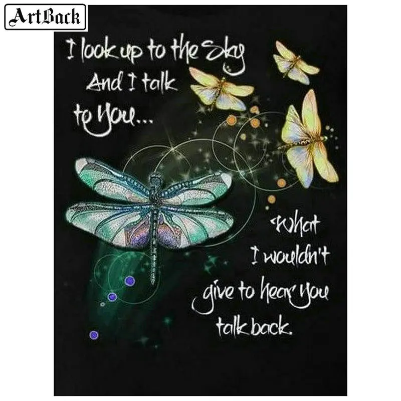 5d алмазная живопись со стрекозой пейзаж полноразмерная мозаика 3d круглые