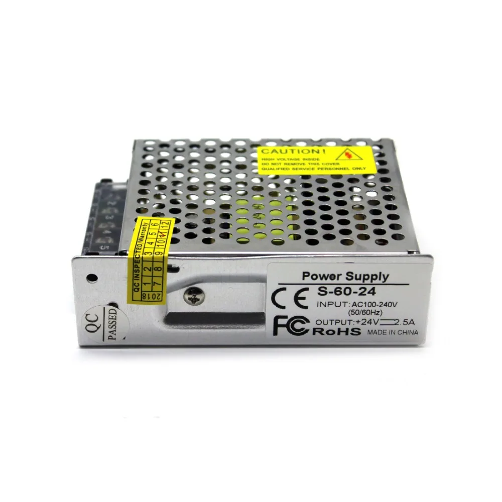 DC Power Supplies 24V 2.5A 60W LED Driver Supply Switching Lighting Transformers 100-240V AC-DC SMPS For 3D Printer CNC | Обустройство