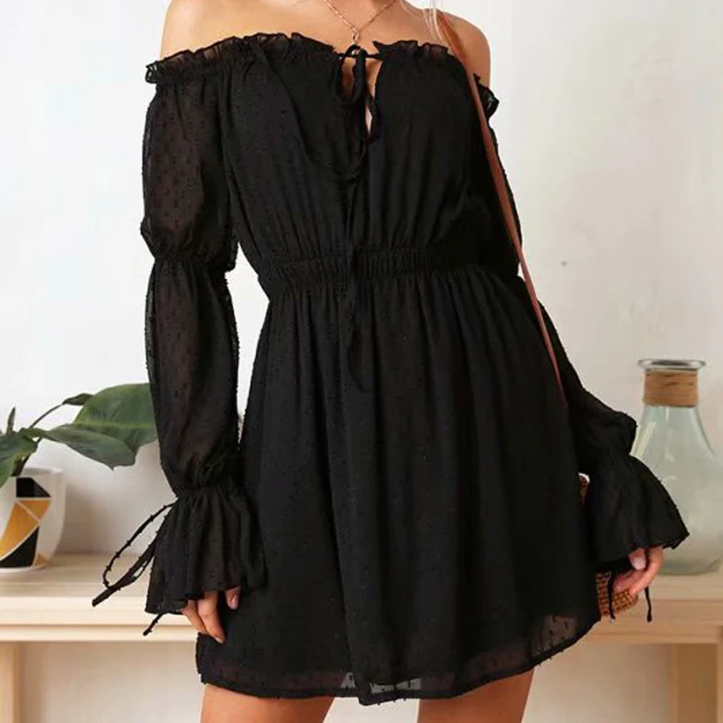 Летнее женское платье повседневное однотонное без бретелек Vestidos|Женские платья|