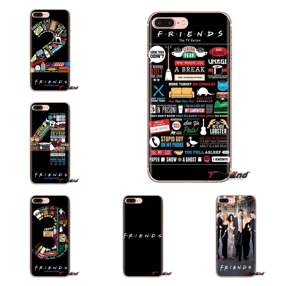 Прозрачный чехол из ТПУ для Xiaomi Mi3 Samsung A10 A30 A40 A50 A60 A70 Galaxy S2 Note 2 Grand Core Prime Funny Tv Show Friends