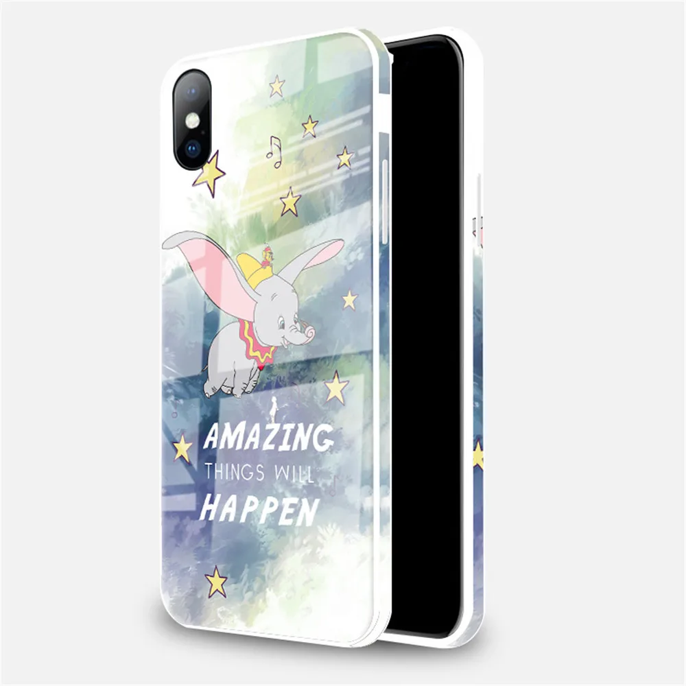 Роскошный чехол из закаленного стекла для Apple iPhone 6 6s 7 8 Plus цветной противоударный