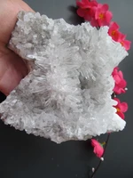 c52 natural white quartz flowers crystal clusters decoration resistant healing stone feng shui decoration 1048g