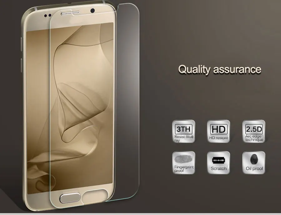 2.5D с уровнем твердости 9H закаленное Стекло для samsung Galaxy J3 J5 J7 J310 J510 J710 J320 J520 J720 S4 S5 S6 S7 Экран из закаленного стекла высокой четкости