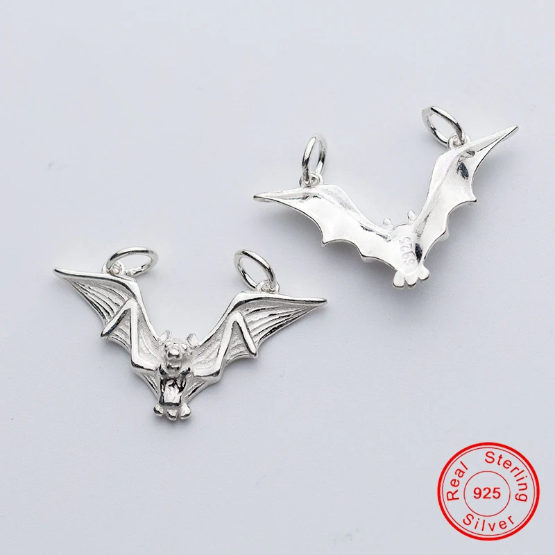 

UQBing 925 Sterling Silver Charms Geometric 29*17mm Bat Animal Jewelry Findings For Women DIY Silver Charms