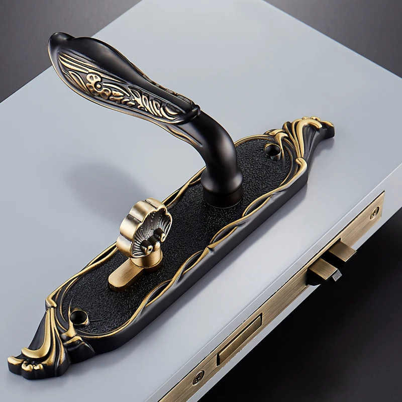 Европейские однотонные латунные дверные замки для межкомнатных дверей