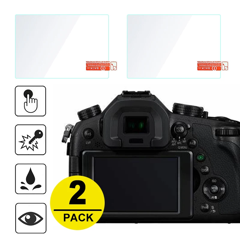 2x закаленное стекло для защиты экрана Panasonic Lumix S5 G100 G110 DC F1000 II DMC FZ1000 / Leica V Lux (тип 114)