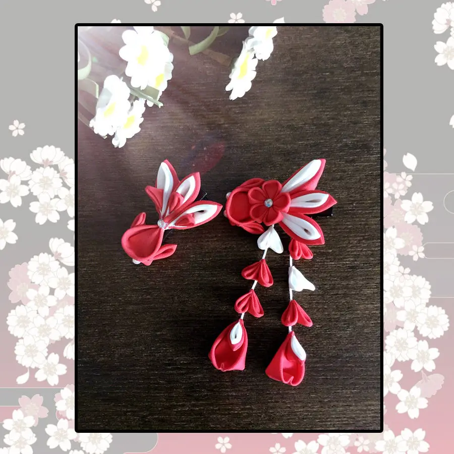 Японский Золотая рыбка цветок головной убор сакуры клип Haripin волос кимоно Yukata