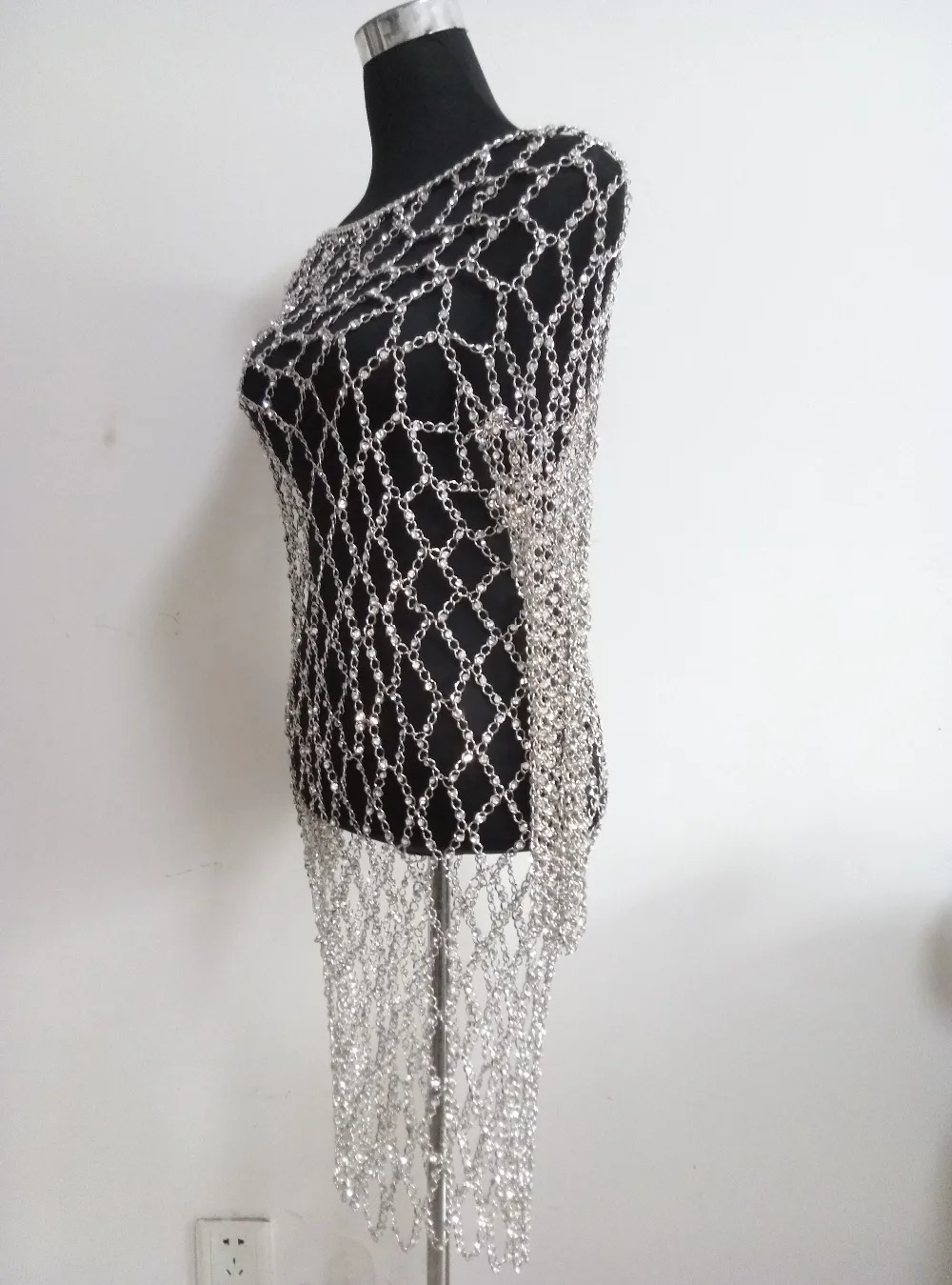 Новый модный стиль WRB971 блестящие серебряные цепи из страз украшения Никки минай