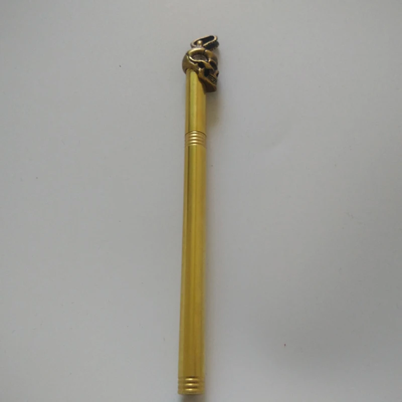 Новая латунная гелевая ручка с черепом подарочная для письма | Канцтовары офиса и