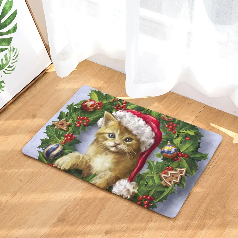 Monily Merry Christmas мультфильм водонепроницаемый Противоскользящий коврик для двери