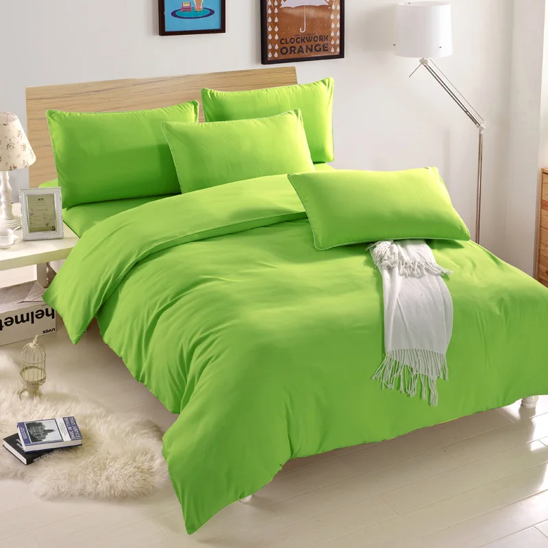 Bedding sets solid color polyester and cotton home textile duvet cover modern style bed sheet twin queen king | Дом и сад
