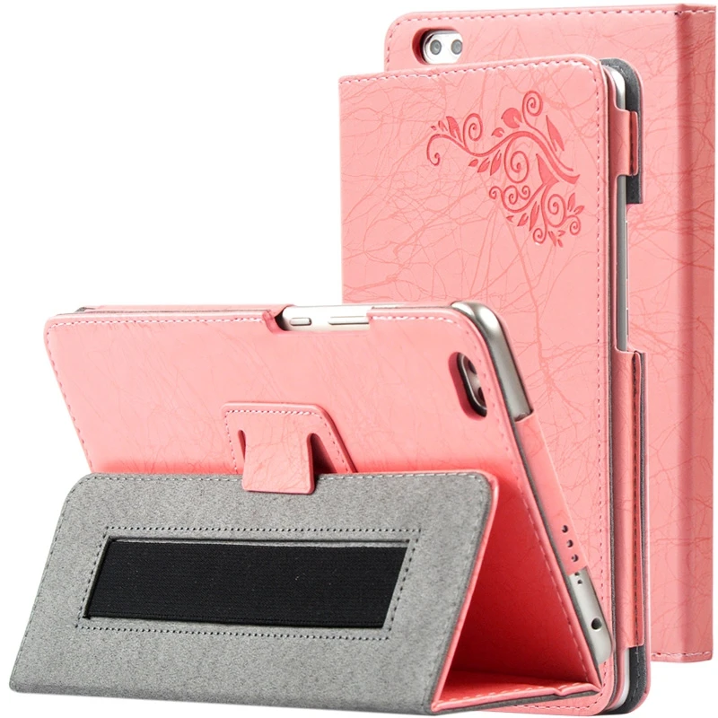 

Print Flower PU Leather Case Cover for Huawei Mediapad Honor Waterplay 8.0 inch HDL-W09 HDL-Al00 Tablet with Hand Holder