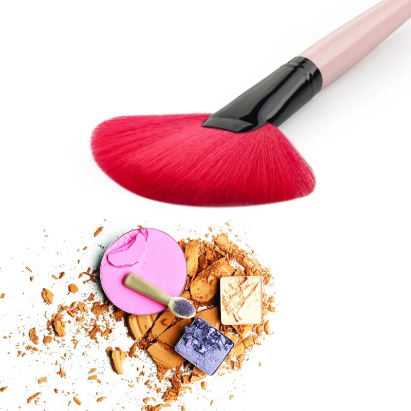 1 кисть для ПК Веерообразный черный деревянный фотографический инструмент|cosmetic