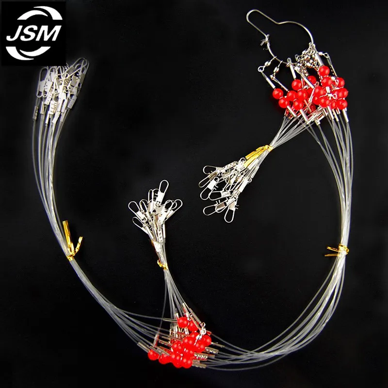 JSM 12 шт. 35 см 55 нейлоновые монофиламентные рыболовные поводки 2 для спиннинга