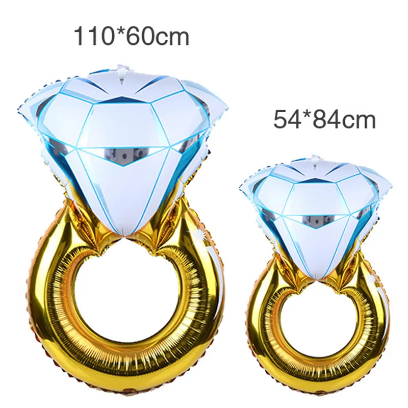 2 размера невесты АЛМАЗНОЕ КОЛЬЦО форма воздушный шар фольги Гелий помолвка