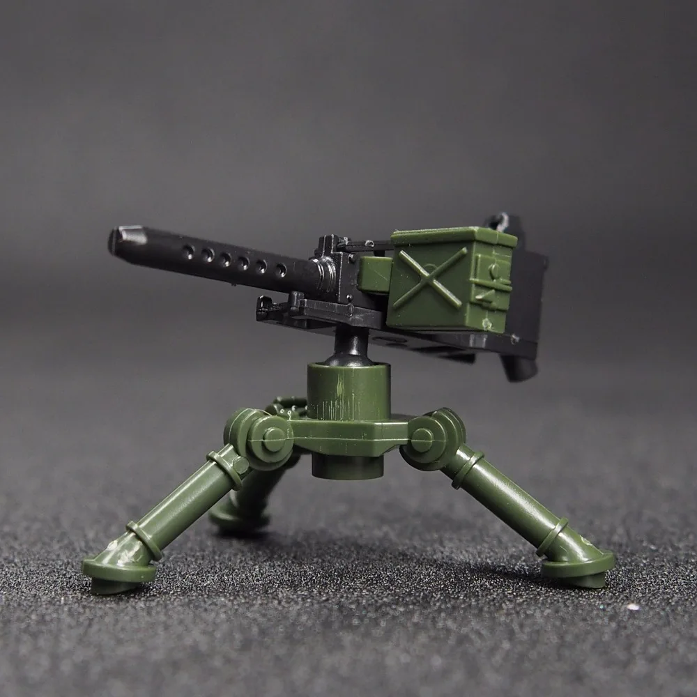2 шт. Machine Gun WW2 военное оружие армии CS полиции SWAT Строительные блоки Кирпич