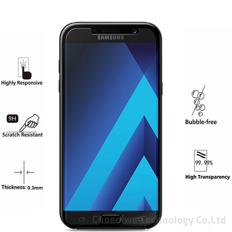 CHOEOIWE 2 шт./лот Защита экрана для Samsung Galaxy A5 2017 A520 A5200 A520F SM-A520F 2.5D 9H Закаленное стекло
