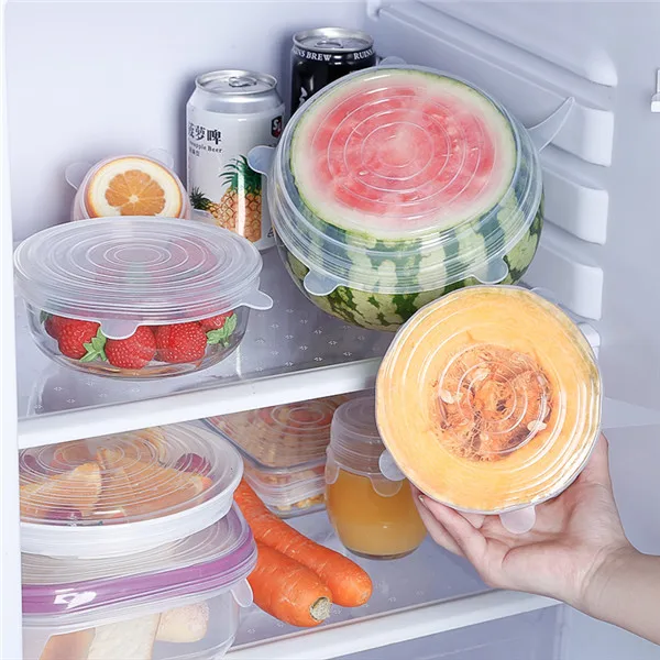 6 шт пищевое обертывание многоразовые силиконовые пищевые свежие герметичные