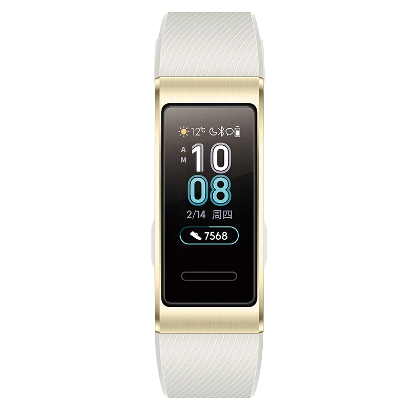 Gold Смарт-браслет huawei Band 3 Pro, gps, металлическая рамка Amoled, полноцветный дисплей, сенсорный экран, датчик сердечного ритма, датчик сна - Цвет: Gold