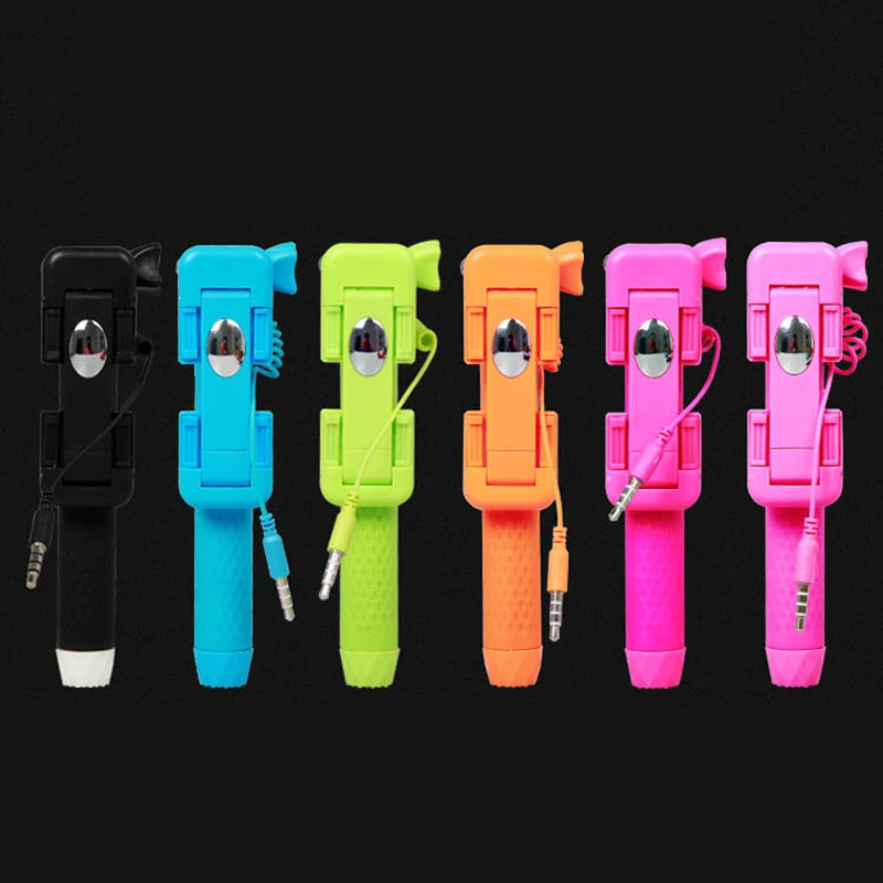 Мини Размер и Легкий Вес Складная Проводной Монопод Пало Selfie Стик Для Huawei HTC LG Sony