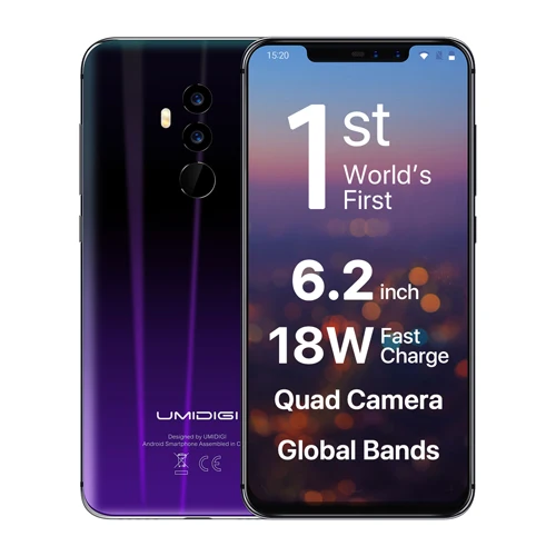 Twilight Black UMIDIGI Z2 глобальная версия Android 8,1 6," FHD+ полный дисплей Helio P23 6 ГБ+ 64 Гб 4 камеры 16 Мп+ 8 Мп 3850 мАч Face ID 4G смартфон - Цвет: Twilight Black
