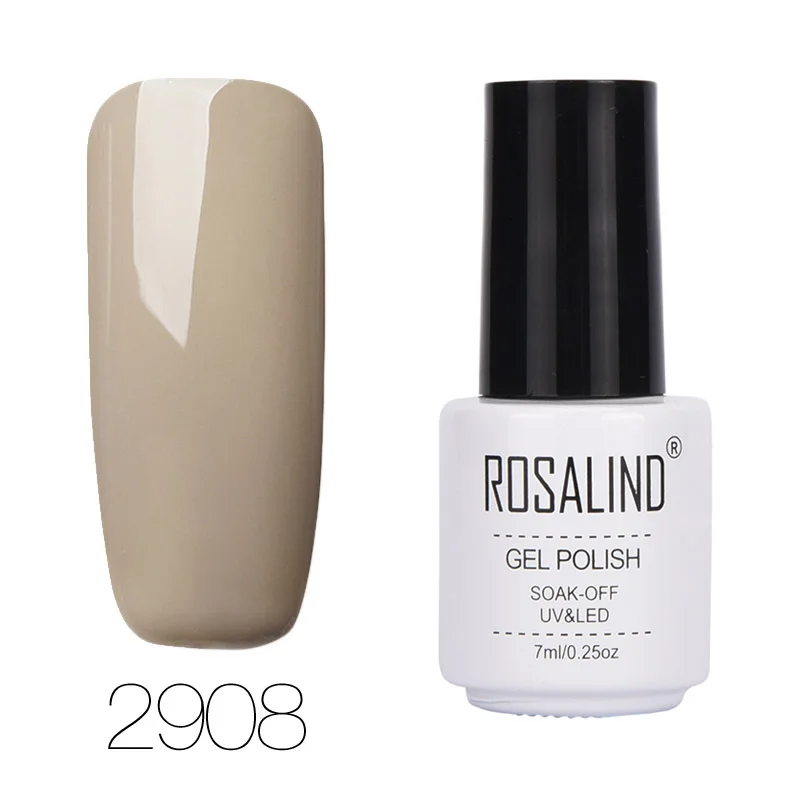 RC2908 ROSALIND гель 1S 7 мл Лак для ногтей Полупостоянный замачиваемый салонный УФ-гель для ногтей верхнее Базовое покрытие необходимые гель-лаки - Цвет: RC2908
