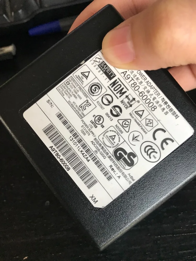 Используется A9T8060008 AC/DC адаптер питания для hp A9T80-60008 принтер F1 A015R001L шнур питания зарядное устройство