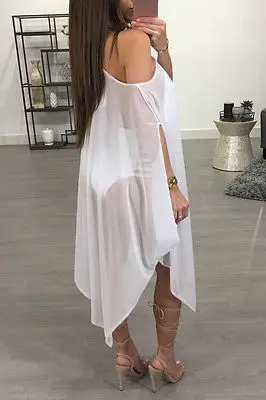 Women Swimwear Beachwear Bikini Set Cover-Ups Solid Color Beach Wear Ladies Summer Dress | Женская одежда