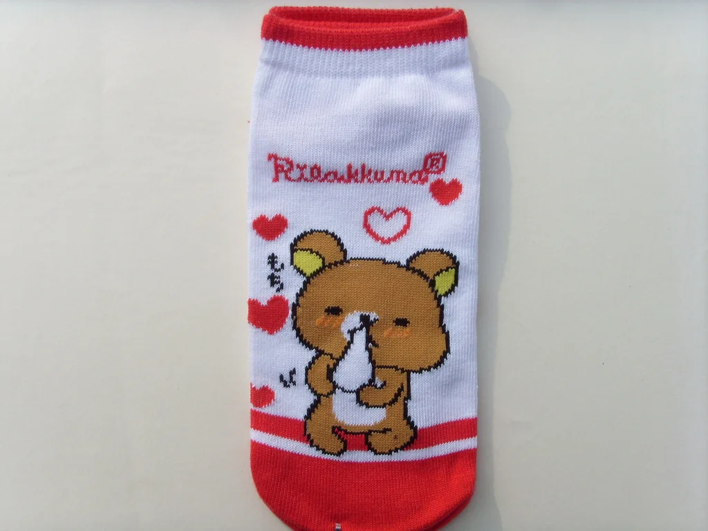 Носки с мультипликационным принтом Rilakkuma Kiiroitori милые забавные женские хлопковые носки мягкие удобные летние calcetines mujer divertido