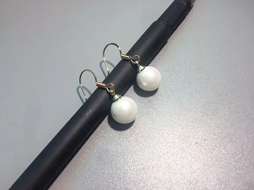 Pearl Gold fine Manxiuni 1 пара серебряный цвет имитация жемчуга Висячие серьги для женщин новые ювелирные изделия Brincos подарок - Окраска металла: Pearl Gold fine