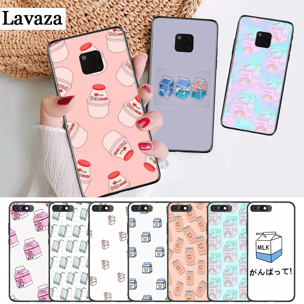 Kawaii японский молочный силиконовый чехол для Huawei Mate 10 Pro 20 30 Lite Y5 Y6 Y7 Y9 Prime 2019 2018 2017 |