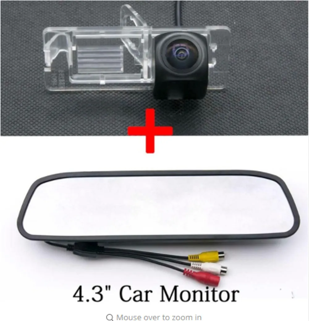 Camera with Monitor 1080P камера заднего вида «рыбий глаз» для Renault Duster Fluence Duster Megane 3 для Nissan Terrano, автомобильная камера - Название цвета: Camera with Monitor