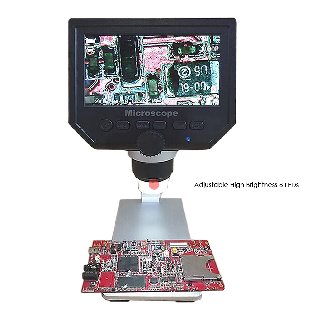 600X 4 3 &quot3.6MP цифровой видео микроскоп LED лупа для обслуживания мобильного телефона