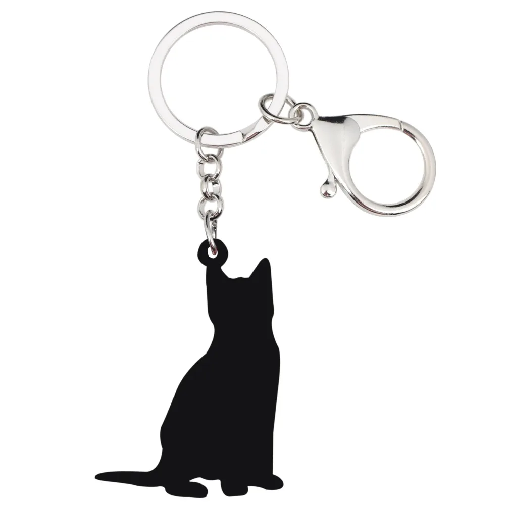 Bonsny акриловый Американский короткошерстный котенок кошка брелок для ключей