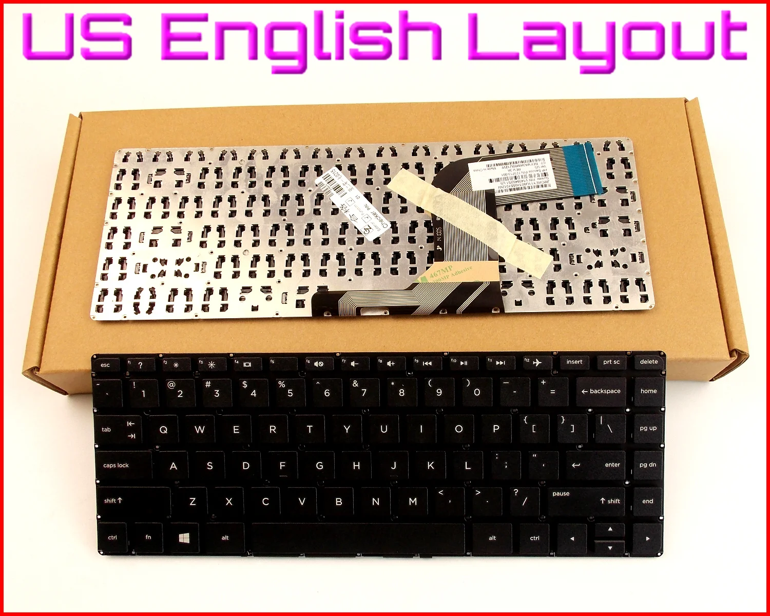 

New Keyboard US English Version for HP Pavilion 14-v020tx 14-v021tu AEY11U00310 V140846BS1 773713-001 767263-001 Laptop