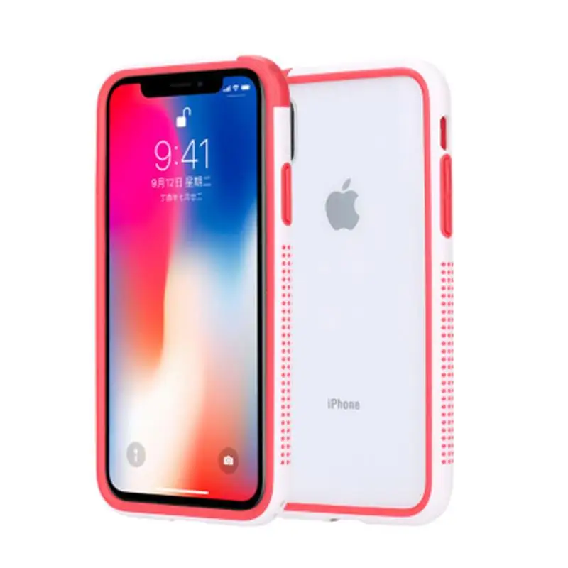 Мягкий термополиуретановый чехол контрастного цвета + пластиковая двухцветная