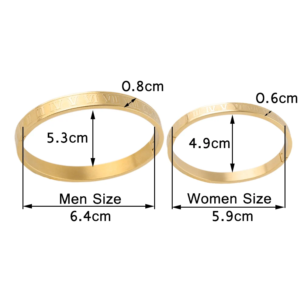 Роскошные золотые браслеты для женщин и мужчин из титановой нержавеющей стали с