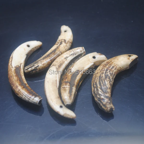 3 шт./лот зубы натурального волка кулон в виде кости модные мужские ювелирные