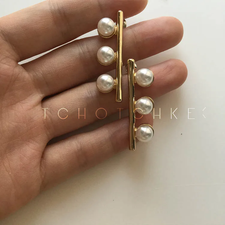 Серьги пусеты с искусственным жемчугом 4549|earring trendy|pearl stud earringsstud earrings |