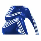 Gummi латексный каучуковый Темно-Синий боди на молнии, крутой Вечерние