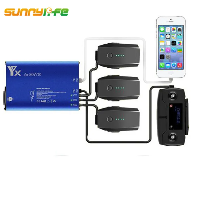 5 in 1 MAVIC PRO Smart Battery Charger Butler Nanny Parallel Remote Controller Charging USB Smartphone DJI Mavic|mavic| |
